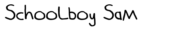 Schoolboy Sam font preview